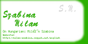 szabina milan business card
